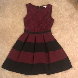 Maroon mini dress